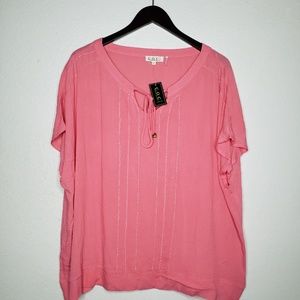 COC Clothing Obsessed Company Coral Pink Blouse